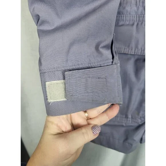 Vintage Woolrich Puffer Parka Coat Jacket Wool Plaid Lined Gray/purple Hooded M? - Picture 4 of 9